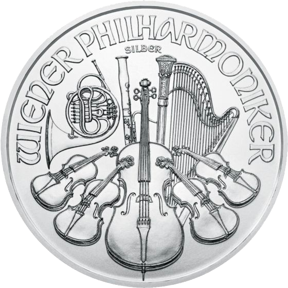 1oz Vienna Philharmonic Silver Coins, BU - Random Year